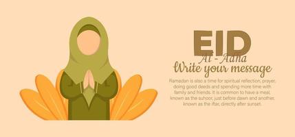 Eid Al Adha Celebration of Muslim holiday. vector