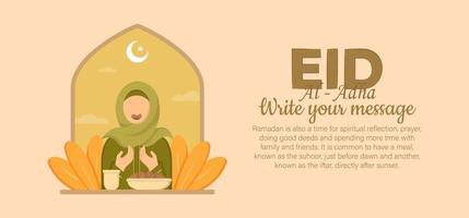 Eid Al Adha Celebration of Muslim holiday. vector