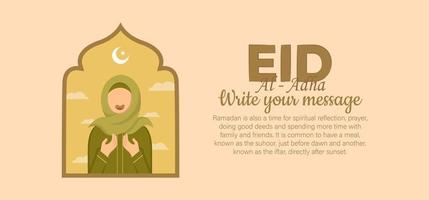 Eid Al Adha Celebration of Muslim holiday. vector