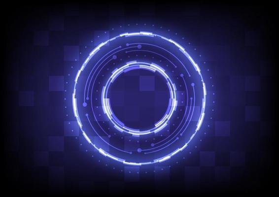 Abstract background. Virtual reality technology. Futuristic HUD circle