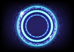 Abstract background. Virtual reality technology. Futuristic HUD circle vector