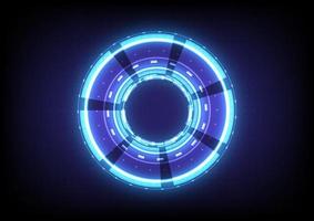 Abstract background. Virtual reality technology. Futuristic HUD circle vector
