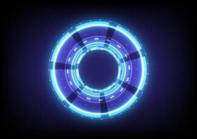 Abstract background. Virtual reality technology. Futuristic HUD circle vector