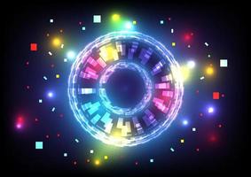 Abstract background. Virtual reality technology. Futuristic HUD circle vector