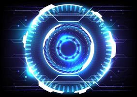 Abstract background. Virtual reality technology. Futuristic HUD circle vector