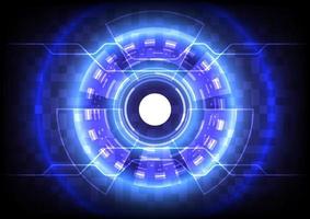 Abstract background. Virtual reality technology. Futuristic HUD circle vector