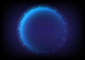 Futuristic Sci-Fi glowing HUD circle and sphere. Abstract background. vector