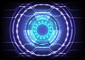 Abstract background. Virtual reality technology. Futuristic HUD circle vector