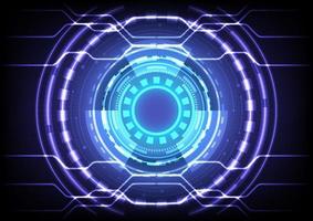 Abstract background. Virtual reality technology. Futuristic HUD circle vector