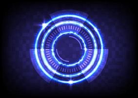 Abstract background. Virtual reality technology. Futuristic HUD circle vector