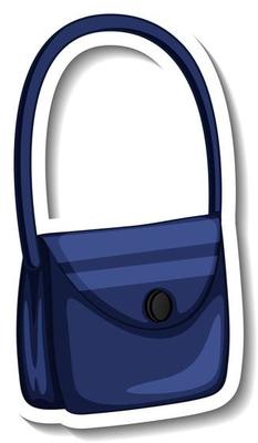 A sticker template with a women shoulder bag isolated