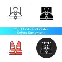 Life jacket icon vector