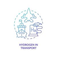 Hydrogen in transport concept icon vector