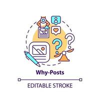 Why-posts concept icon vector