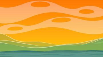 Blank nature at sunset time scene with flooded landscape vector