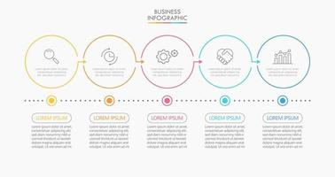 Business data visualization infographic template vector