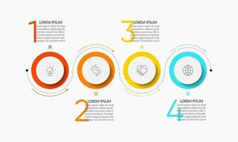 plantilla de infografía de visualización de datos comerciales vector