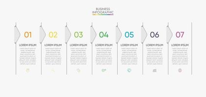 Business data visualization infographic template vector