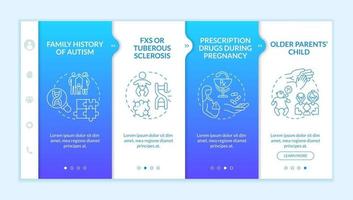 ASD risk factors onboarding vector template