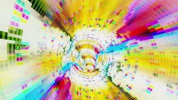 tunnel vortex futuriste de flux de données et vidéo en continu - boucle