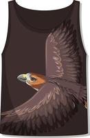 Front of tank top sleeveless with hawk pattern vector