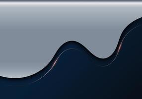 3D realistic abstract luxury wave shape pink gold line blue background vector