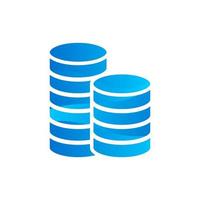 Coins stack for payment and buying icon vector