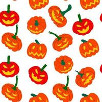 seamless pattern with pumpkins vector