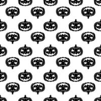 seamless pattern with black pumpkins