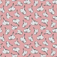 garlic seamless pattern vector