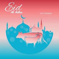 Eid al-Adha Celebration Day Background vector