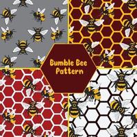 Bumble Bee Polygon Pattern vector
