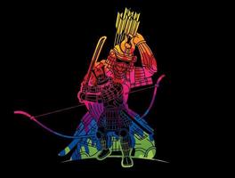 Abstract Samurai Warrior vector