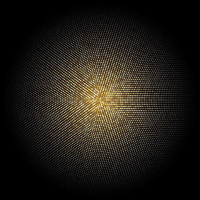 Golden Glitter Halftone Dotted Backdrop Gold Retro Pattern