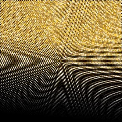 Golden Glitter Halftone Dotted Backdrop Gold Retro Pattern