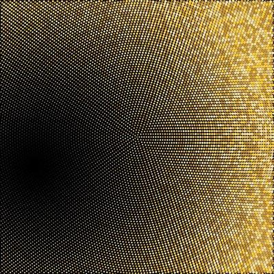 Golden Glitter Halftone Dotted Backdrop Gold Retro Pattern