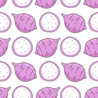 Seamless pattern taro on white background. Vector illustration.