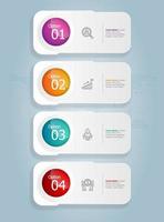 abstract tab bar vertical infographics presentation element template vector