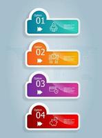 abstract tab bar vertical infographics presentation vector