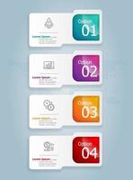 abstract tab bar vertical infographics presentation vector