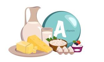 A source of vitamin A, calcium and protein. farm dairy products vector