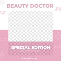 Beauty Clinic service sale discount social media post modern minimalis vector