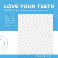 Dental teeth care poster social media post modern minimalis vector