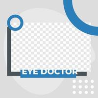 Eye Clinic service poster social media post template modern minimalis vector
