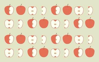 Apple design pattern that is cut little by little. vector