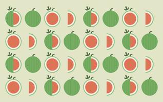 Watermelon design pattern that is cut little by little. vector