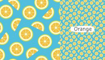 Orange seamless pattern design template. vector