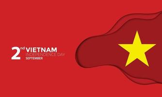 Vietnam Independence Day In Paper Style vector