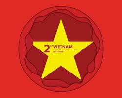 Vietnam Independence Day Circle Paper vector