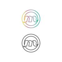 M Letter Logo Template Font Identity and business logo design vector
